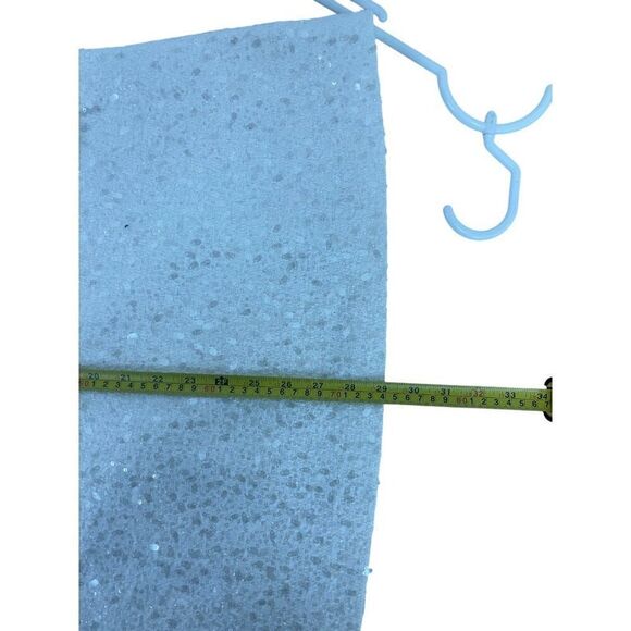 Zara Women Mini Sequin Dress XS White Fringed Short Sleeve 8714/933 NWT - Picture 12 of 12